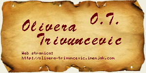 Olivera Trivunčević vizit kartica